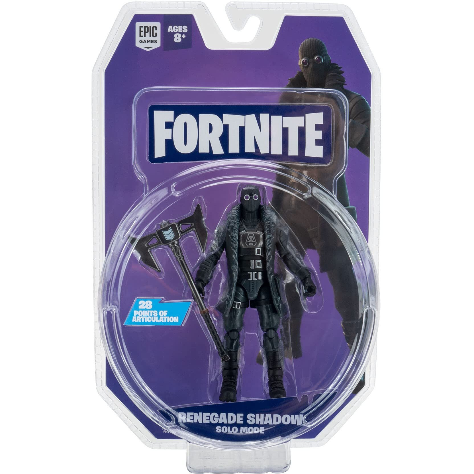Fortnite Fnt0644 4-Inch Solo Mode Renegade Shadow Core Figure, Highly Detailed With Harvesting Tool, Styles