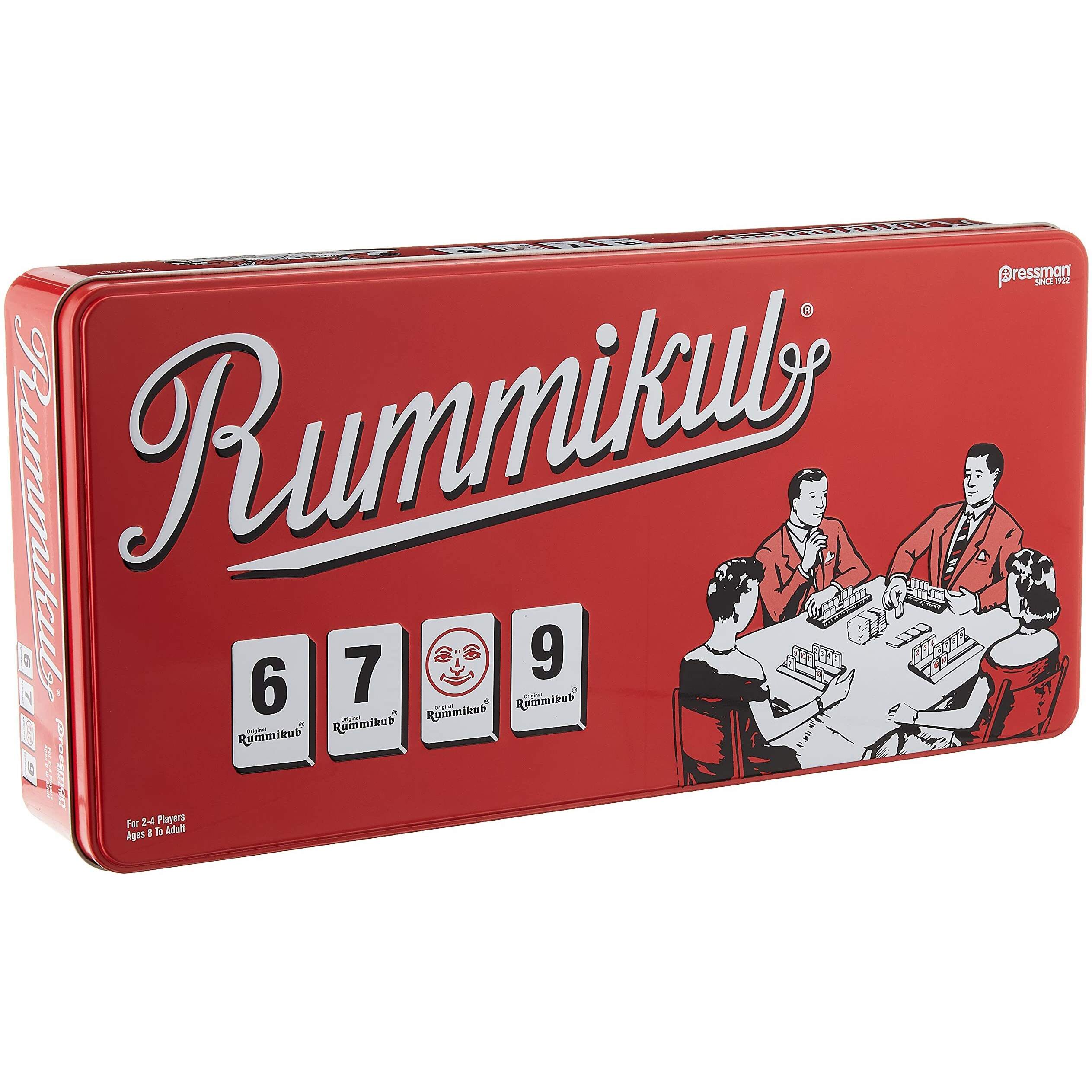 Rummikub In Retro Tin - The Original Rummy Tile Game By Pressman Red, 5"