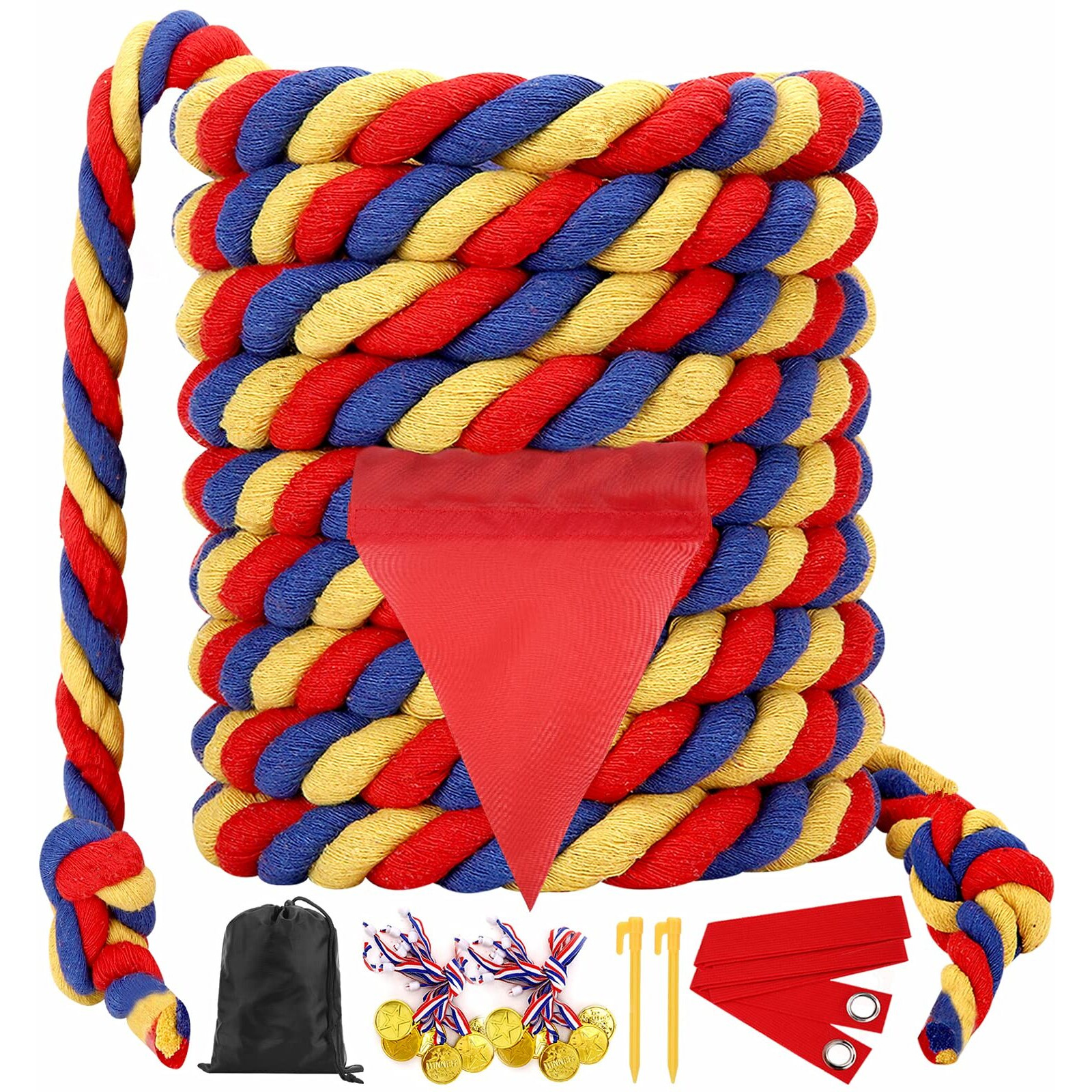 Field Day Tug Of War Rope For Kids And Adults, Outdoor Lawn Yard Family Reunion Birthday Party Games, Outside Backyard Camping Picnic Games, Backyard Carnival Games Fun For Team Building Activities