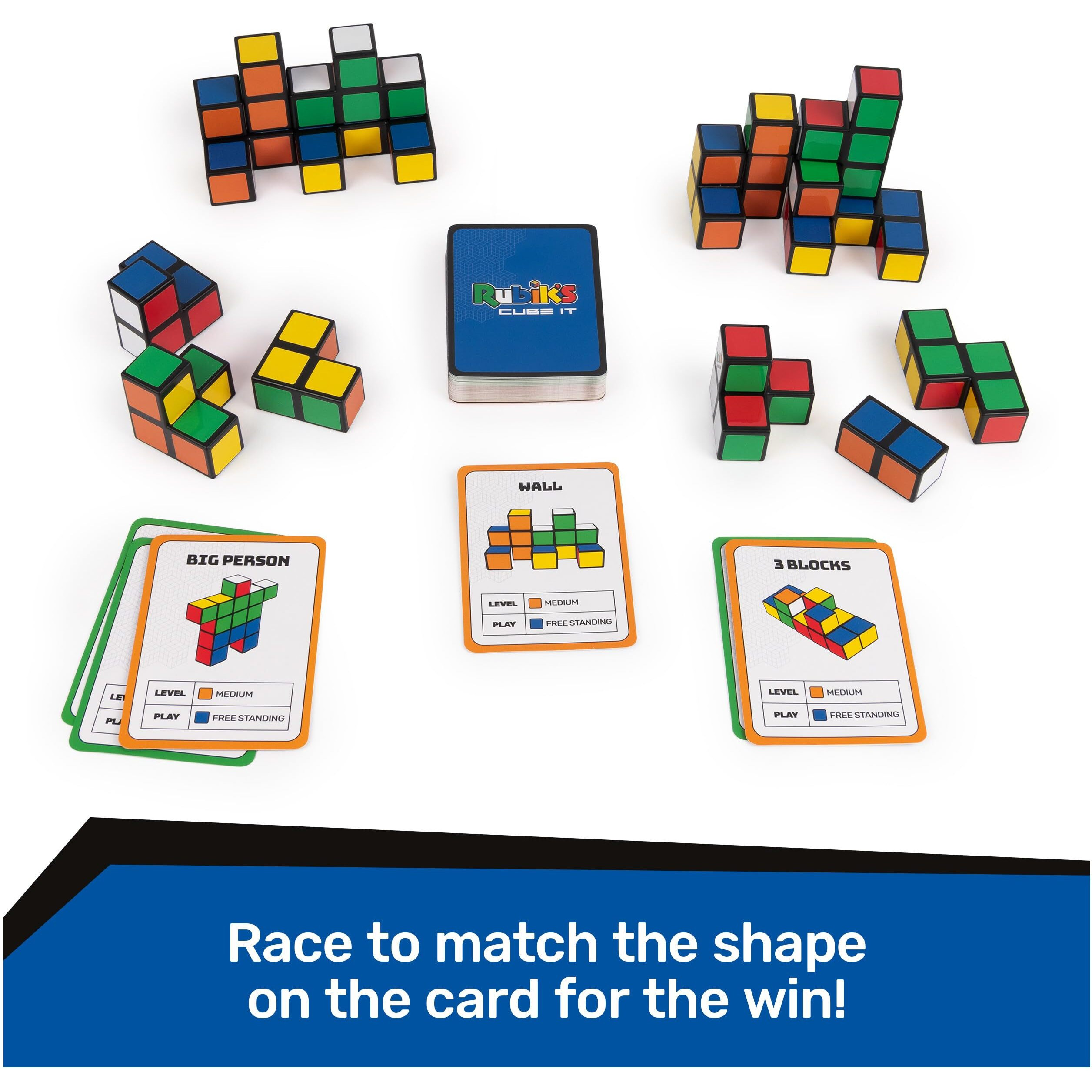 Rubik's Cube It, 2-Player 3D Puzzle Sequence Board Game Stress Relief Fidget Toy Activity Cube Travel Teen Gift Idea, For Adults & Kids Ages 7 And Up