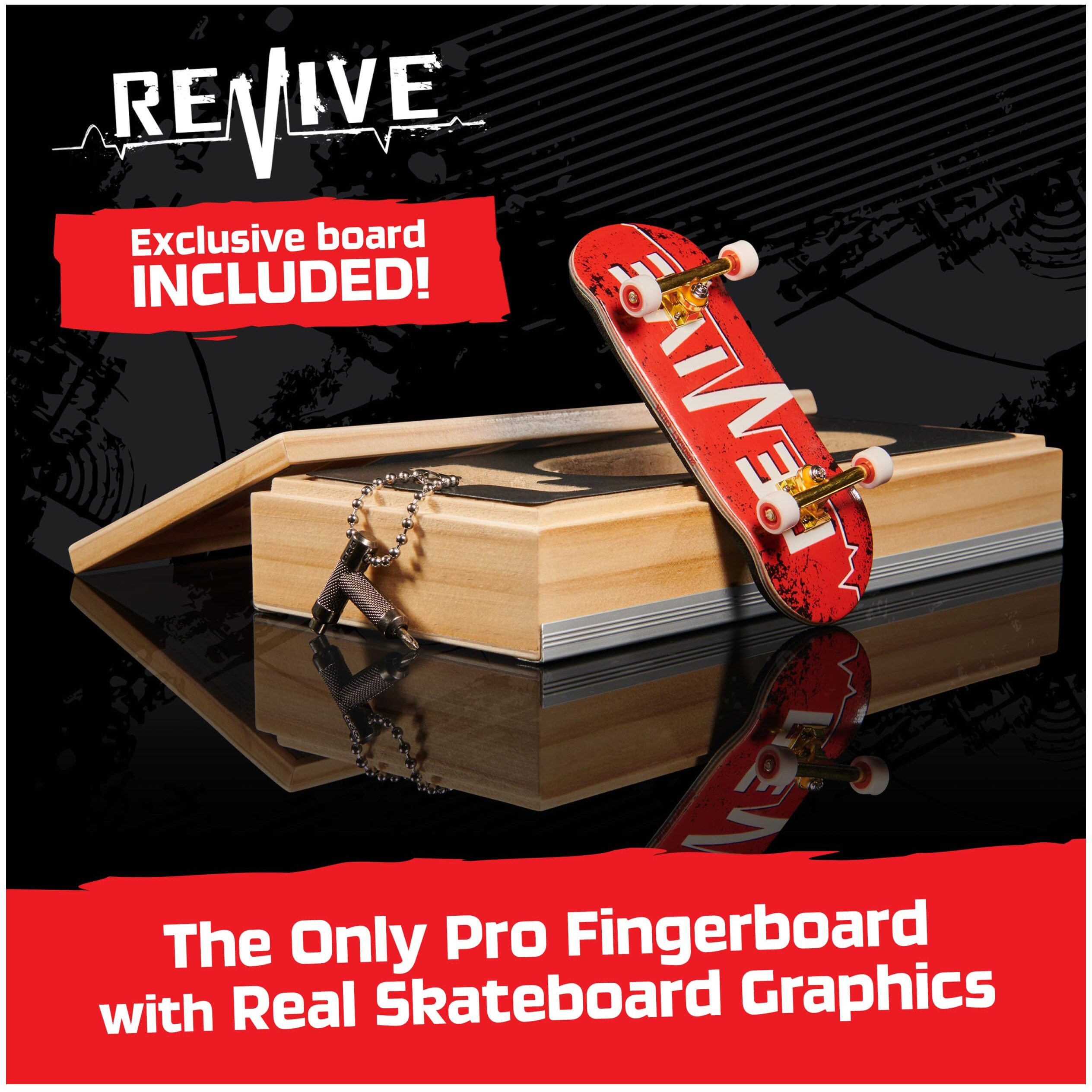 Tech Deck, Revive Pro Series Finger Board With Storage Display, Built For Pros Authentic Mini Skateboards, Kids Toys For Ages 6 And Up