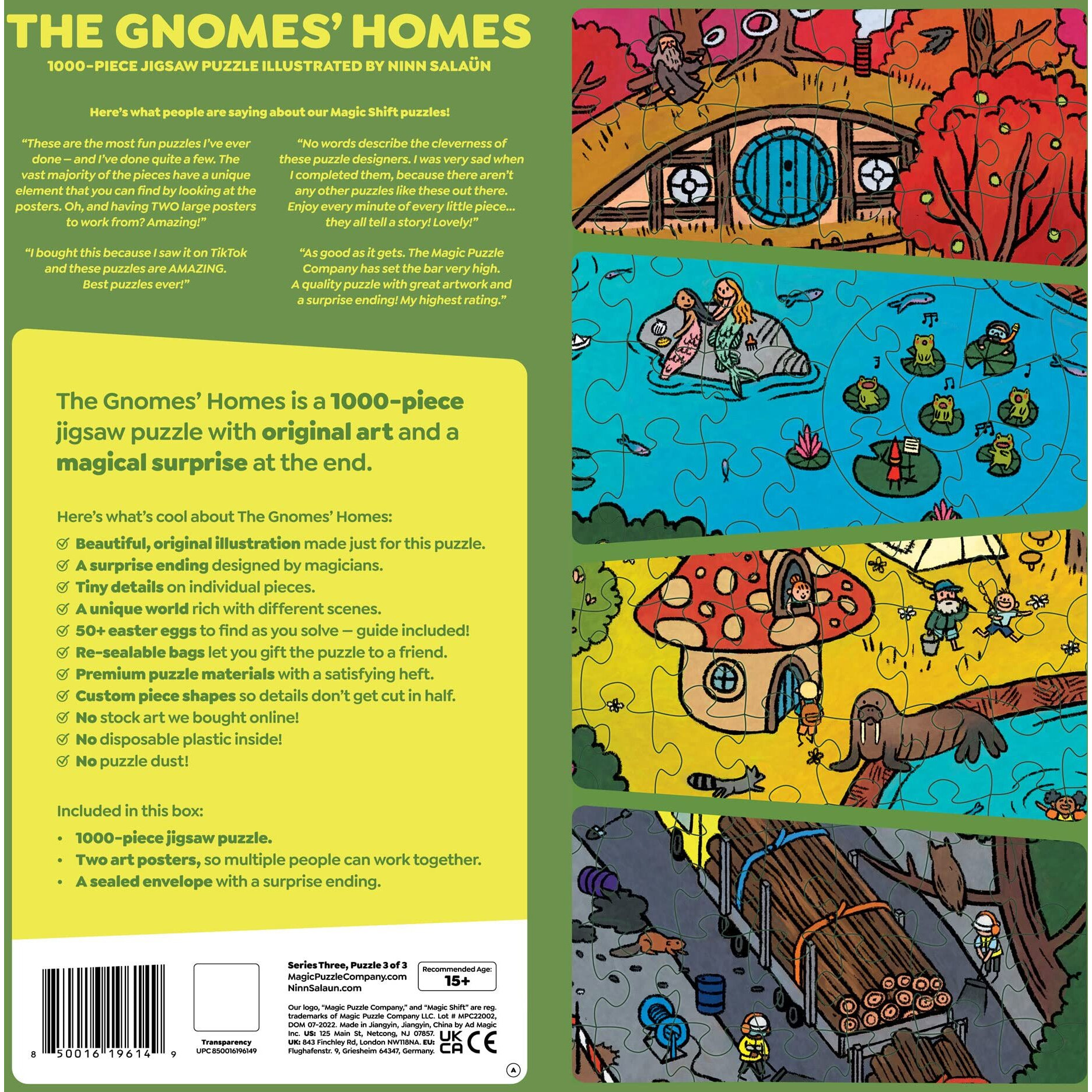 The Gnomes' Homes  1000 Piece Jigsaw Puzzle From The Magic Puzzle Company  Series Three