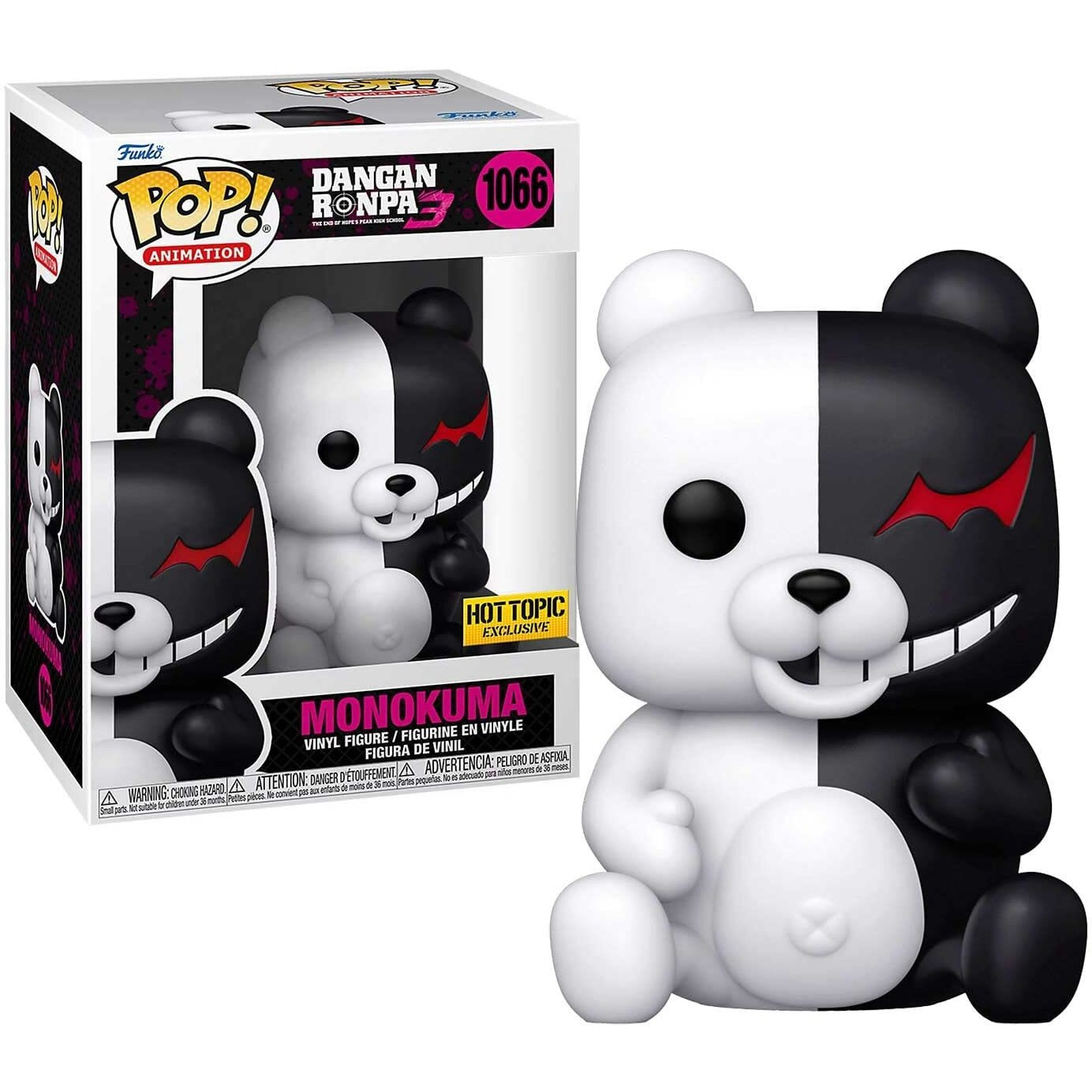 Funko Pop Animation 1066 Danganronpa 3 Monokuma Exclusive Vinyl Figure With Protector