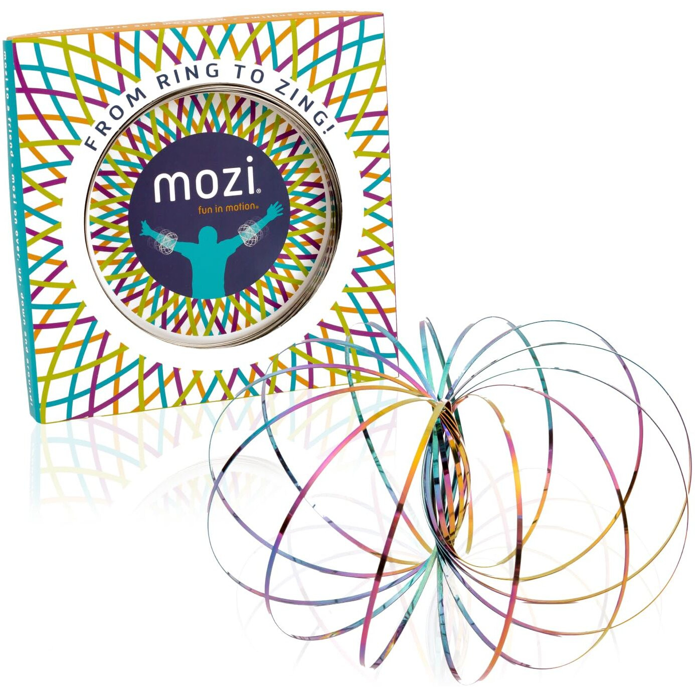 Mozi Geometric Magic Flow Bracelet - Easy To Use - 3D Bracelet Spiral Toy, Spinning Bracelet Spiral For Children And Adults (Iridescent)