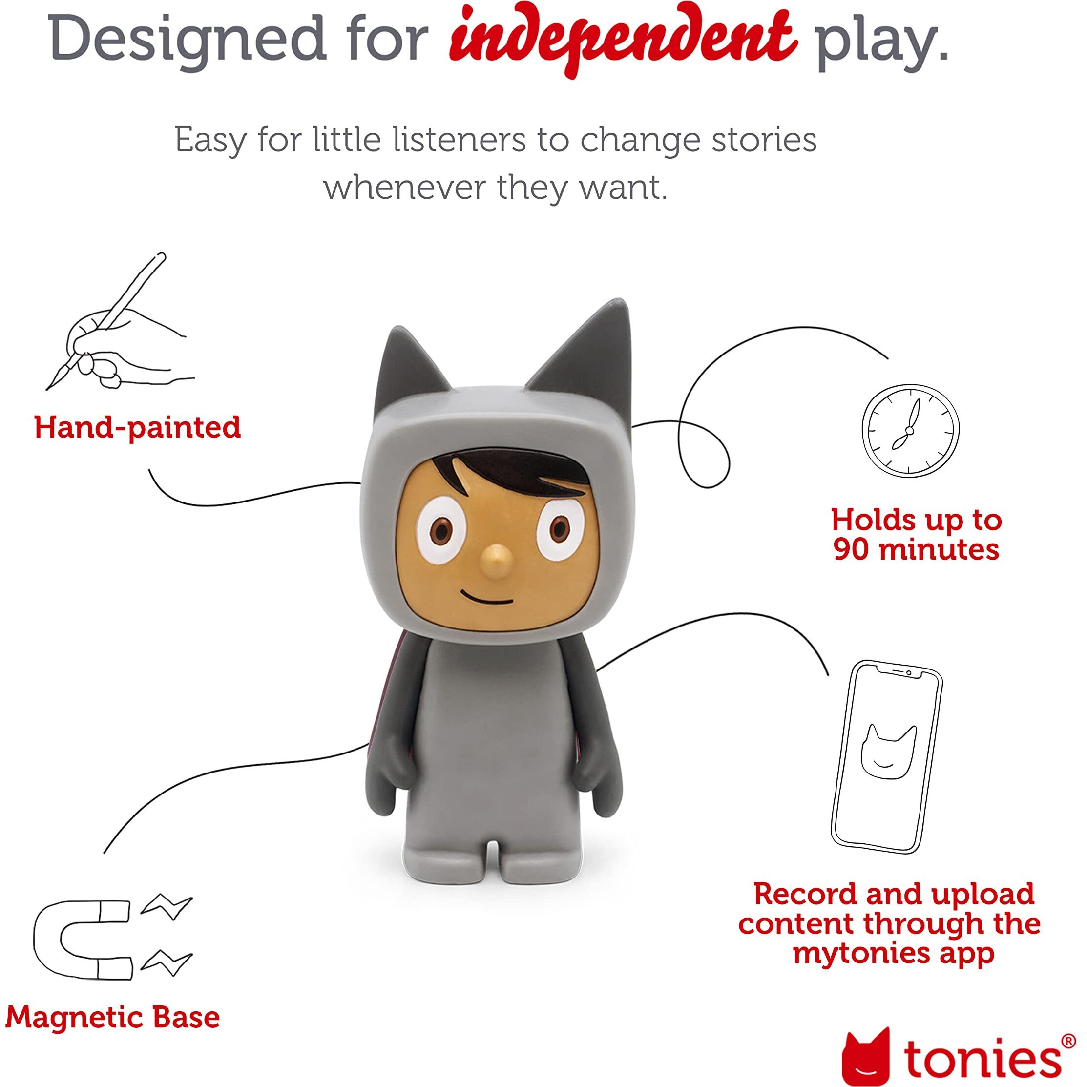 Tonies Creative Audio Character - Gray/Medium