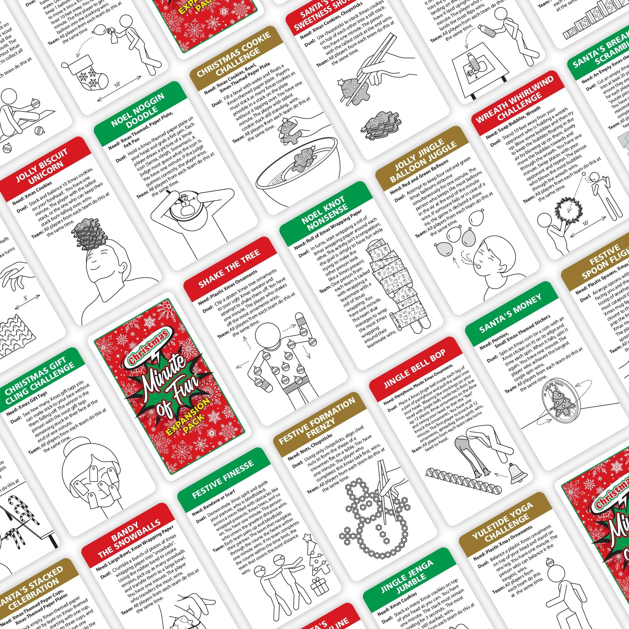 Minute Of Fun, Christmas Edition - 218 New Minute To Win It Challenges, Transform Christmas Decorations Items Into Games For Kids And Families Is In Your Home