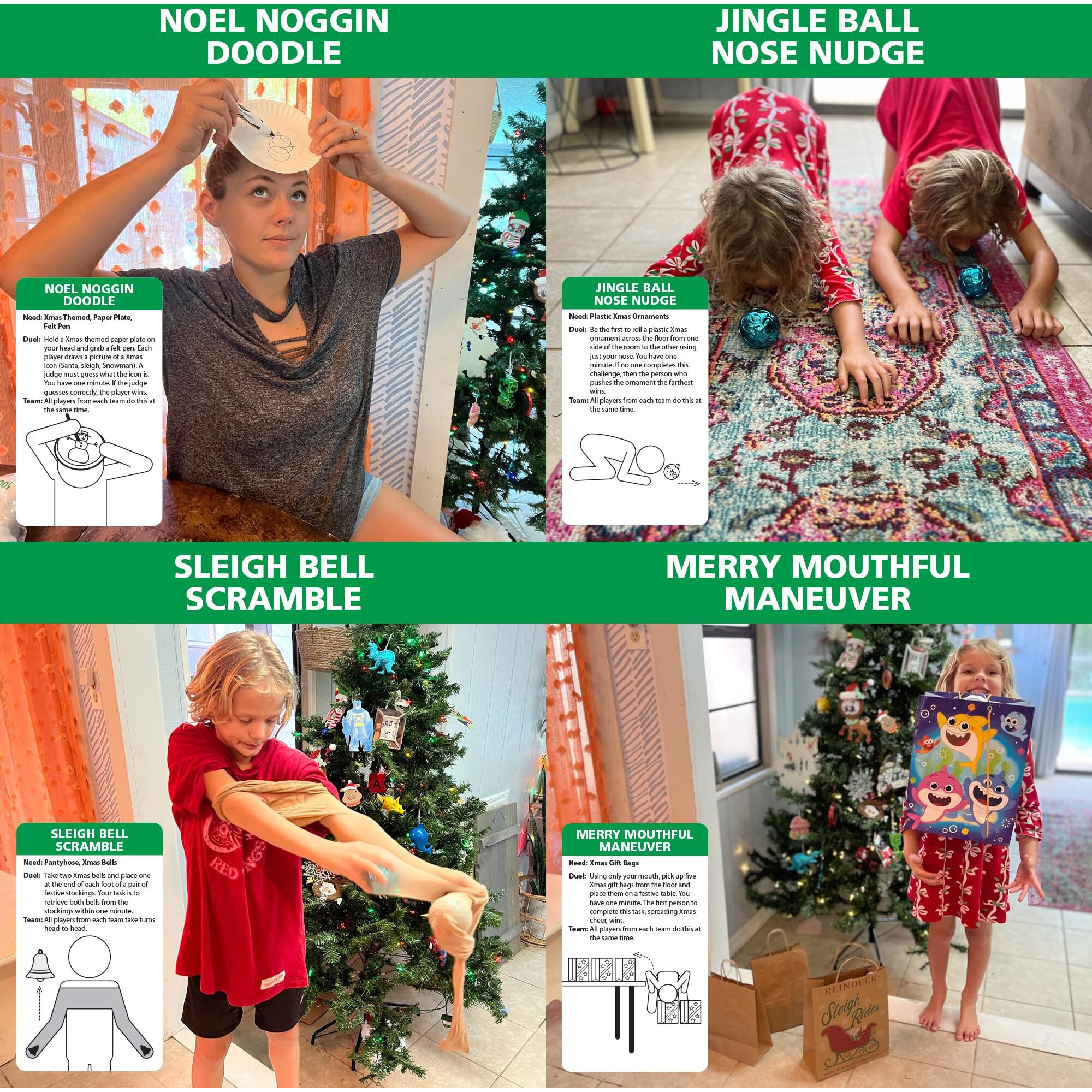 Minute Of Fun, Christmas Edition - 218 New Minute To Win It Challenges, Transform Christmas Decorations Items Into Games For Kids And Families Is In Your Home