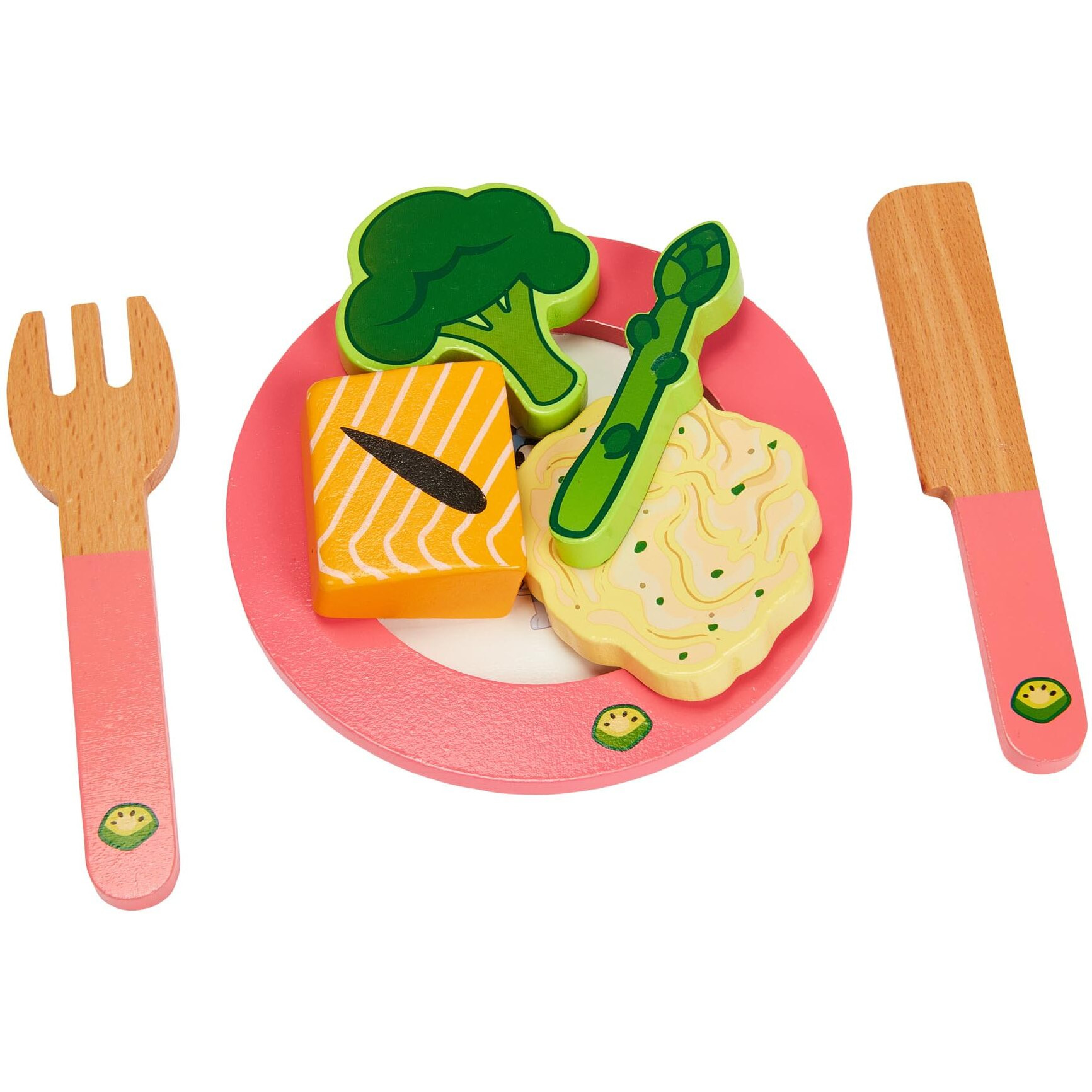 Bluey - Tabletop Restaurant - 32 Piece Wooden Roleplay Toy With Cutlery & Pretend Food Accessories For Kids - Fsc-Certified Material - Fun Imaginative Kit For 3 Years And Up