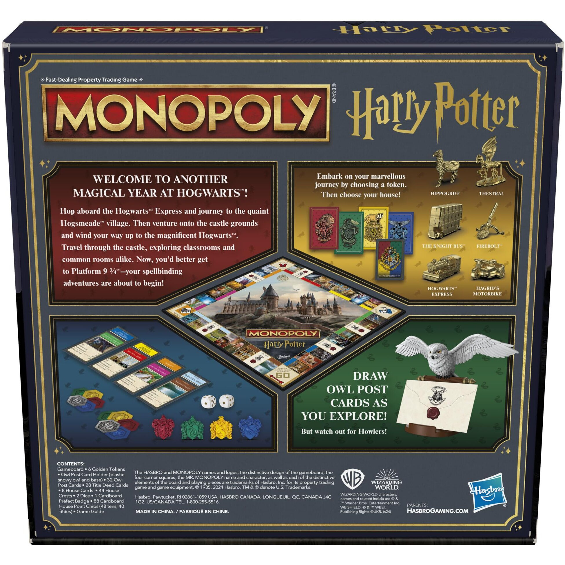 Monopoly Harry Potter Edition Board Game | A Magical Adventure At Hogwarts | Ages 8 And Up | 2 To 6 Players | Family Games | Gifts For Kids And Adults