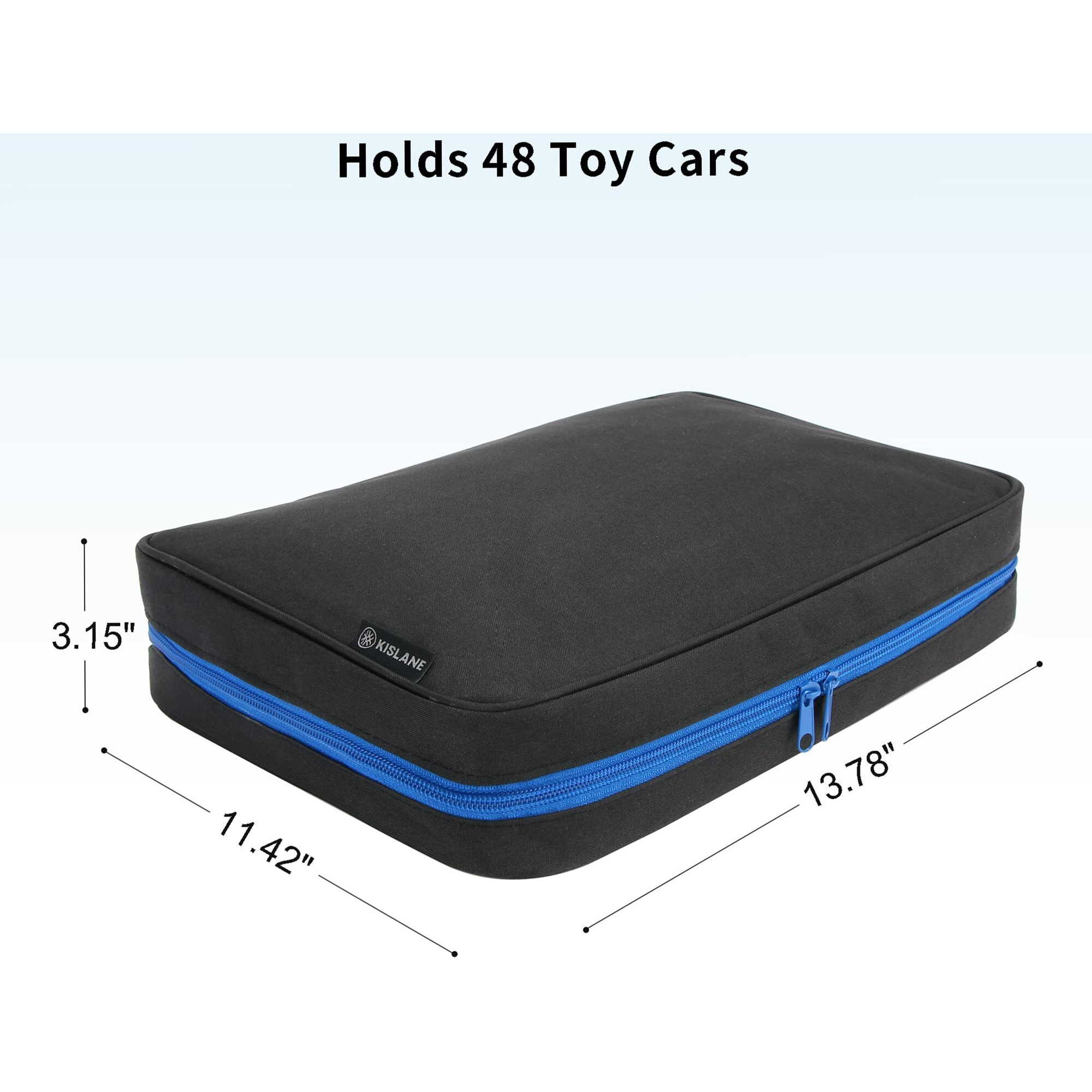 Kislane Carrying Case For 48 Toy Cars, Kids Toy Cars Storage Case Hold 48 Toy Cars(Bag Only (Black)