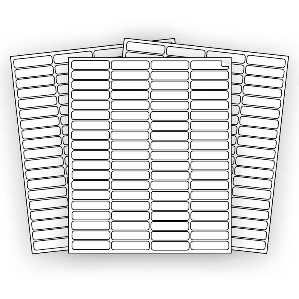 8000 Ecoswift Shipping Labels 1 3/4 X 1/2 Inches Mailing Address Return Inventory Blank White Self Adhesive For Laser Inkjet Printer 1.75 X 0.5