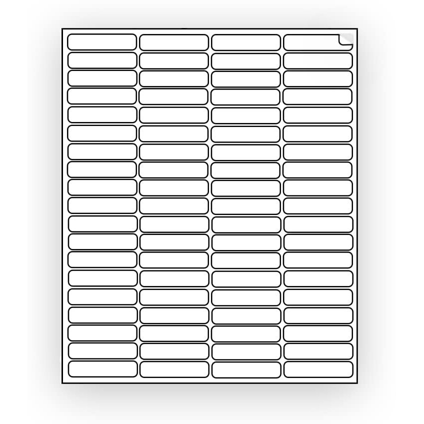 8000 Ecoswift Shipping Labels 1 3/4 X 1/2 Inches Mailing Address Return Inventory Blank White Self Adhesive For Laser Inkjet Printer 1.75 X 0.5
