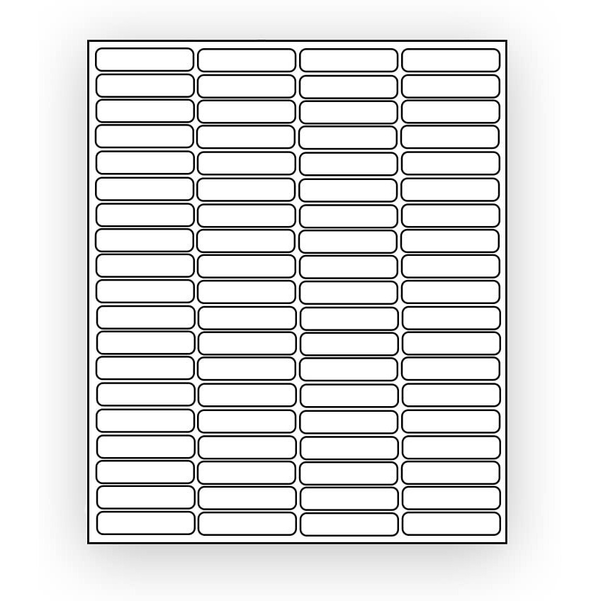 8000 Ecoswift Shipping Labels 1 3/4 X 1/2 Inches Mailing Address Return Inventory Blank White Self Adhesive For Laser Inkjet Printer 1.75 X 0.5