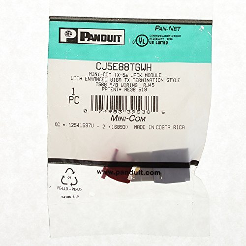 Panduit Cj688Tgwh Category-6 8-Wire Tg-Style Jack Module, White