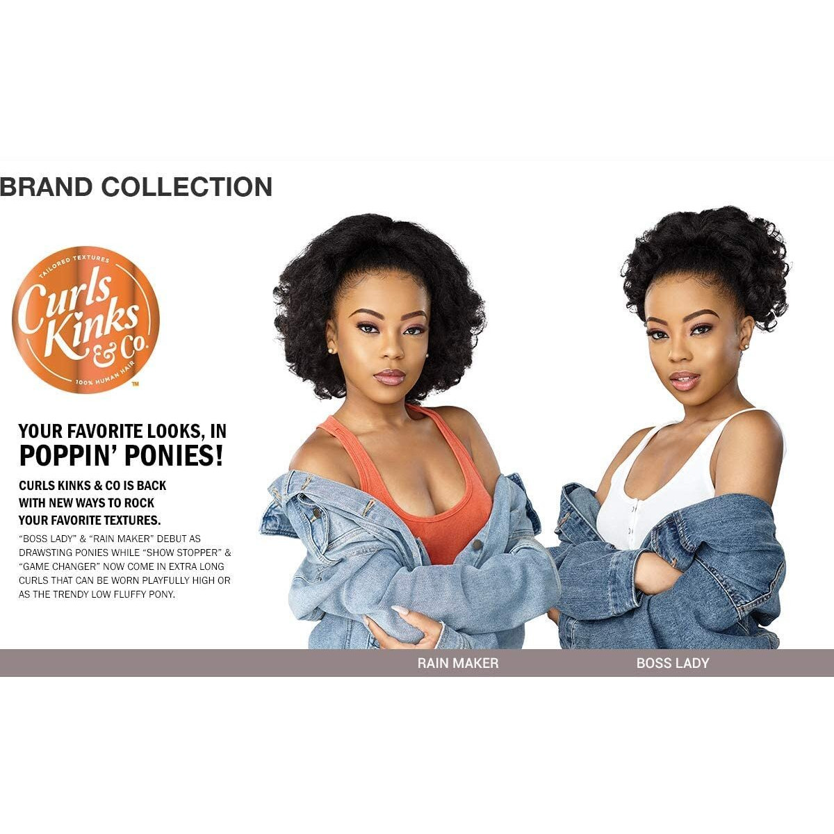 Sensationnel Drawstring Ponytail Instant Pony Curls Kinks N Co Rain Maker (F4/30)