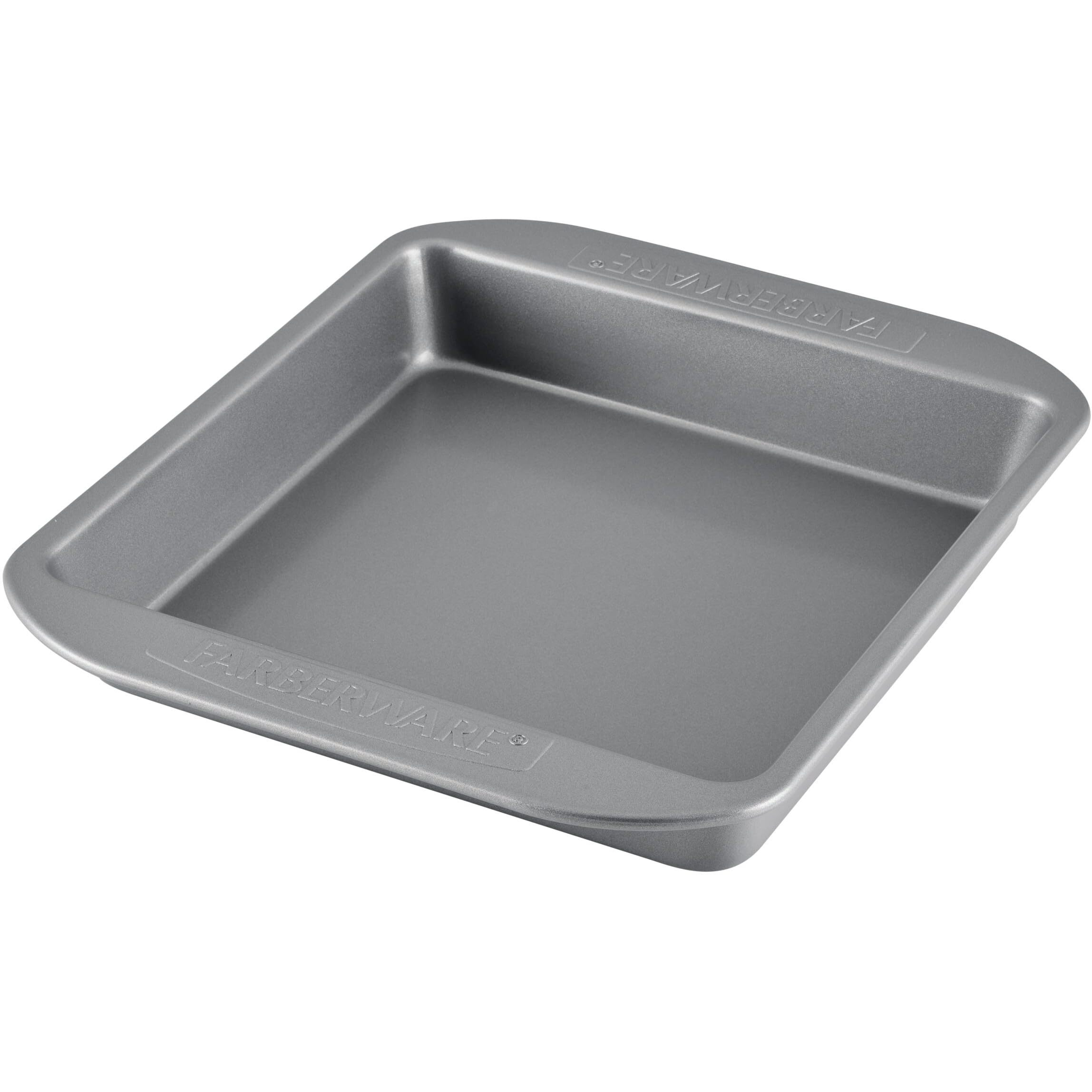 Farberware Nonstick Bakeware Nonstick Baking Pan / Nonstick Cake Pan, Square - 9 Inch, Gray