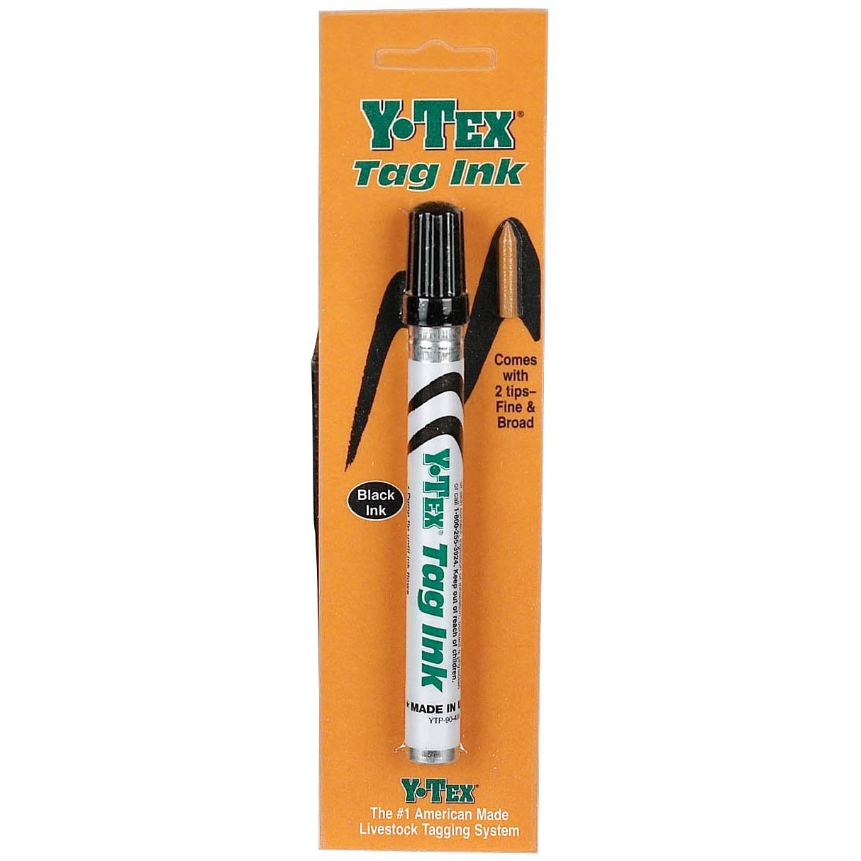 Y-Tex Corporation 612000 Y-Tex Tag Blk Ink Pen, 1 Count (Pack Of 1)