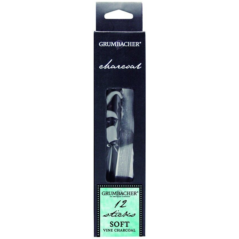 Grumbacher Vine Charcoal, Soft, 12/Pk (V4112)