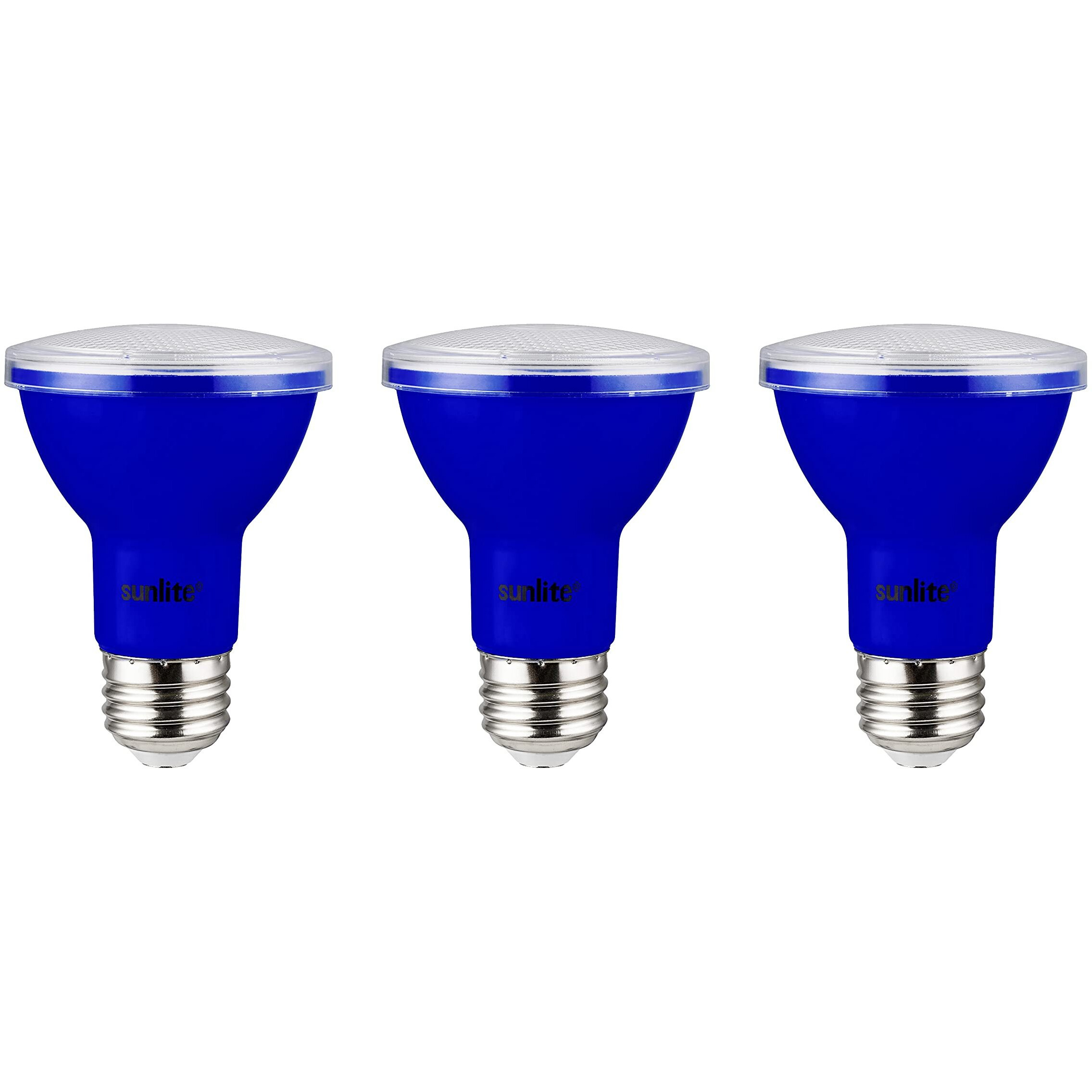 Sunlite 40249 Led Par20 Colored Recessed Light Bulb, 3 Watt (50W Equivalent), Medium (E26) Base, Floodlight, Etl Listed, Blue, 3 Count