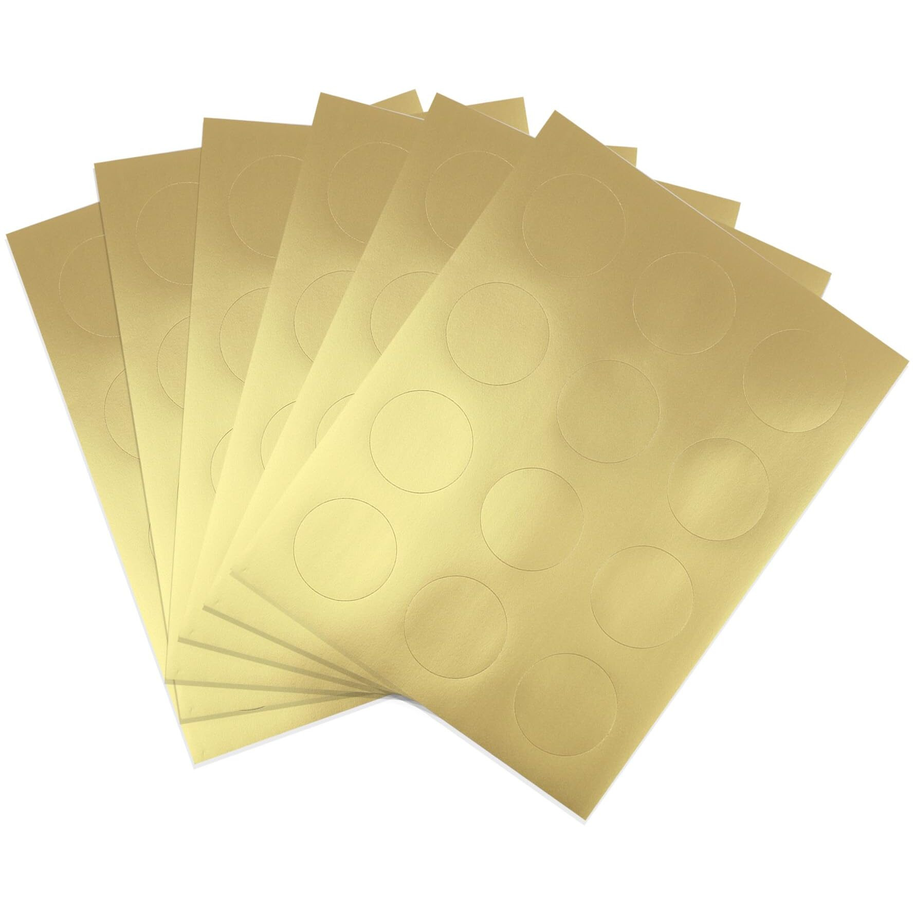 Koala Gold Round Labels 2 Inch, Printable Circle Labels For Inkjet And Laser Printer, 240 Golden Round Sticker Labels For Diy Jar Labels, Thank You Labels, Party Favor Decors