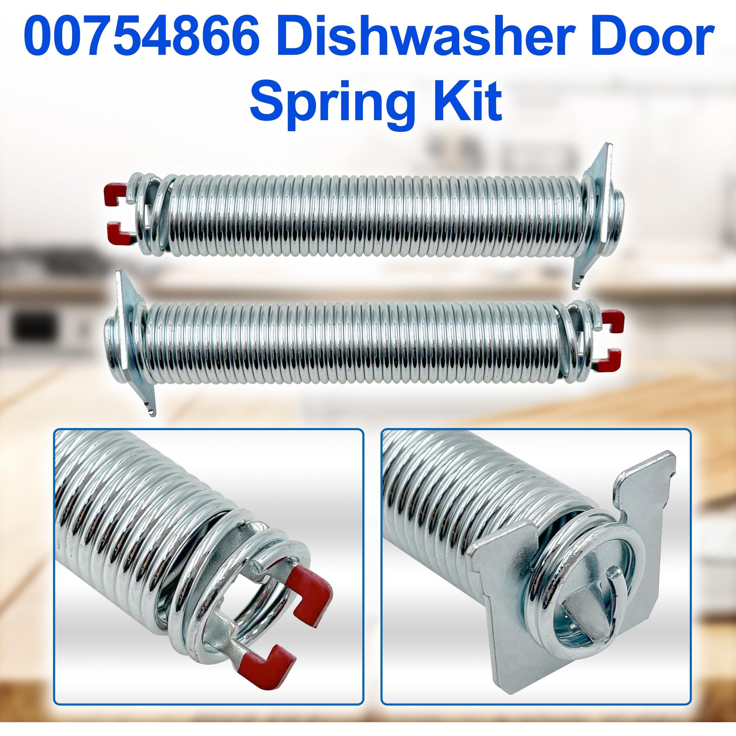 00754866 Dishwasher Door Spring Kit,Compatible With Bosch/Thermador/Gaggenau 754866 00623540, 00627230, 00659339, 00751392, 623540, 627230, 659339, 751392, Ps8770519, Ap5804978, 3279707, Ps8770519