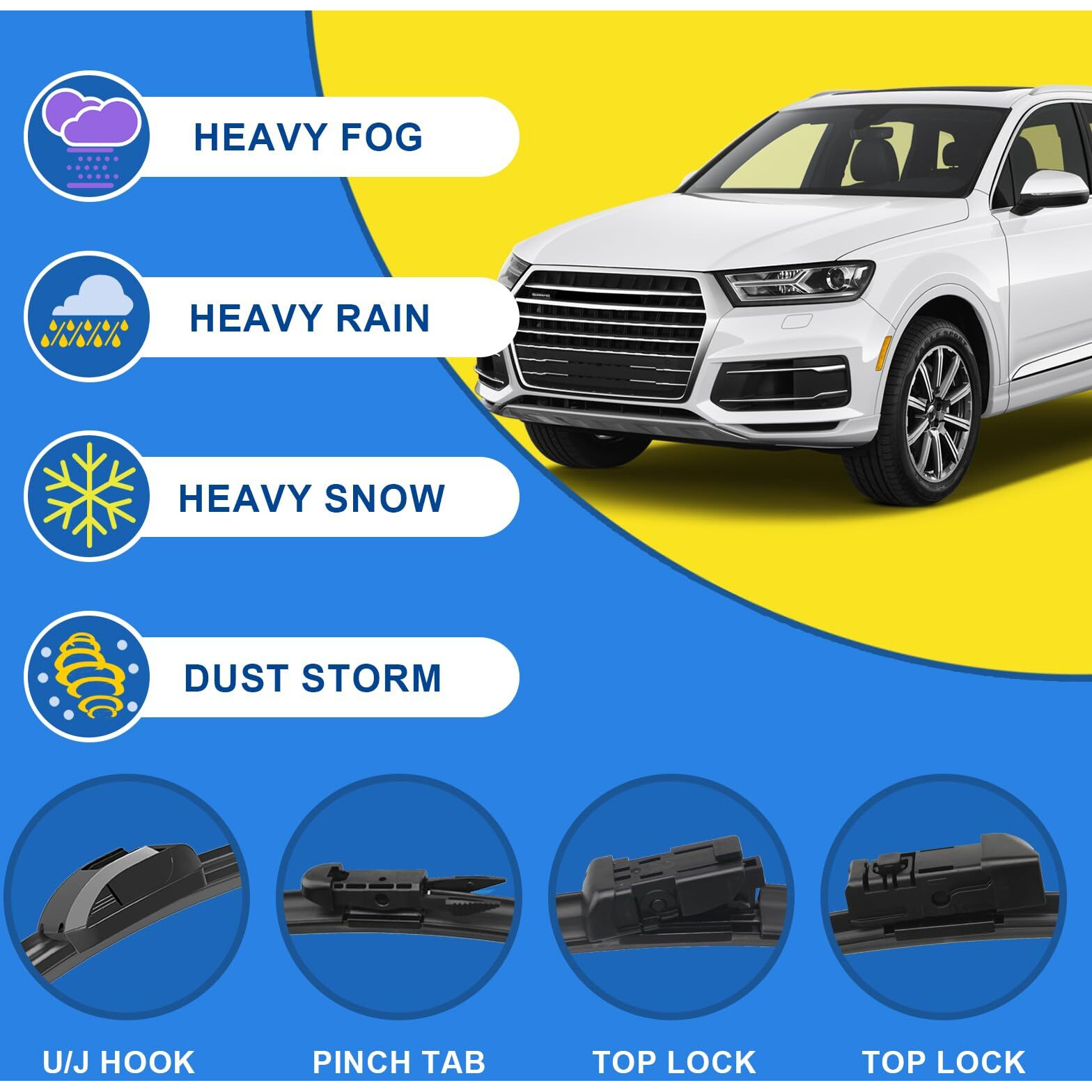 2 Factory Wiper Blades Replacement For 2019-2021 Volkswagen Arteon/2016-2021 Volkswagen Passat/2017-2021 Tesla 3 Original Equipment Windshield Wiper Blades Set 26&quot+19&quot (Set Of 2)