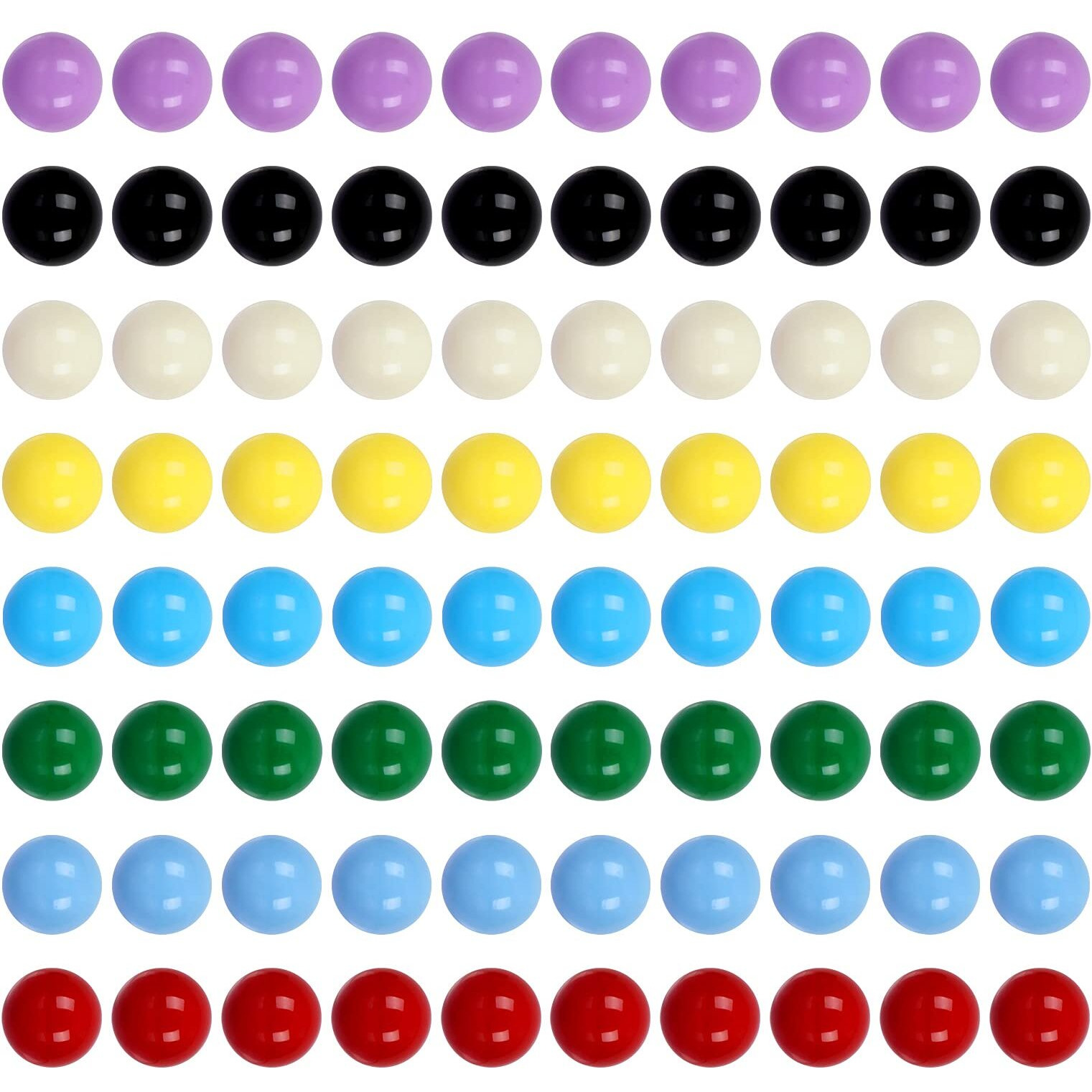 Laviesto Game Replacement Marbles,80Pcs Solid Color Game Balls For Chinese Checkers,Aggravation Game,Marble Run,Marble Games(14Mm/8 Colors)