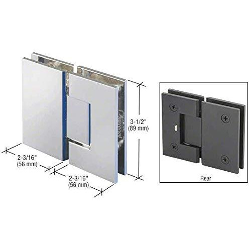 Crl Geneva 180 Series Chrome 180 Glass-To-Glass Standard Hinge