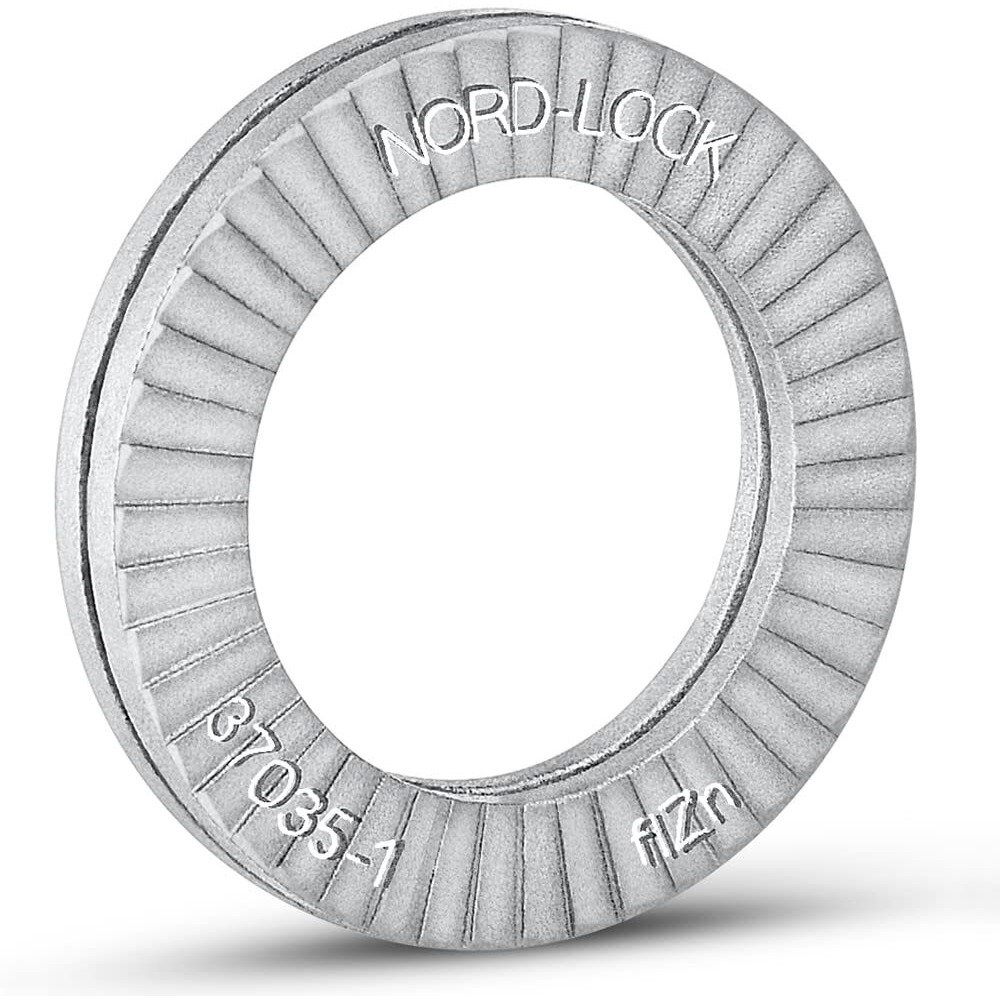 Nord-Lock Wedge Locking Washers - Steel (Delta Protekt) Washer With Zinc Flake Coating, Vibration Resistant Safety Washers For M6 Bolts - 20 Pairs
