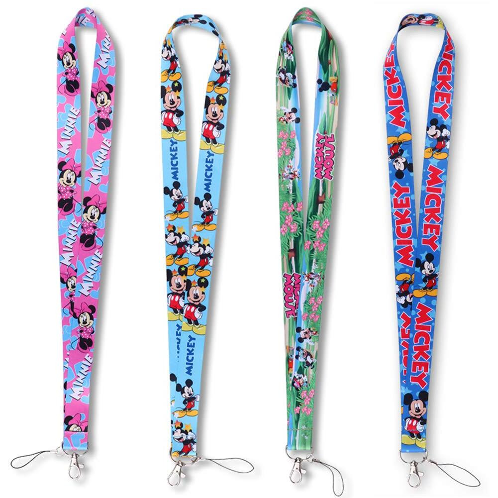 Ergonflow 4 Pack Cartoon Neck Lanyard Necklace Phone Straps Key Chain,Neck Lanyard For Id Badge Holder Bags Accessories With Lobster Clasps
