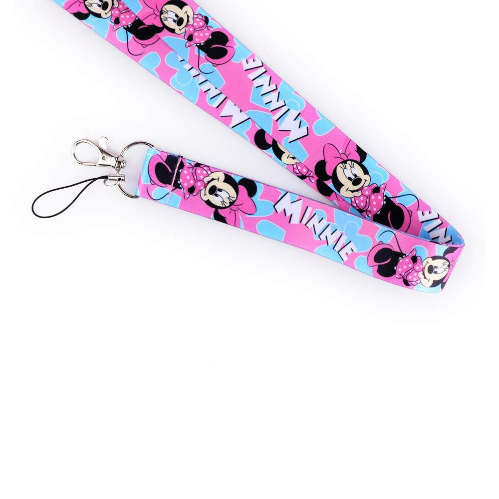 Ergonflow 4 Pack Cartoon Neck Lanyard Necklace Phone Straps Key Chain,Neck Lanyard For Id Badge Holder Bags Accessories With Lobster Clasps