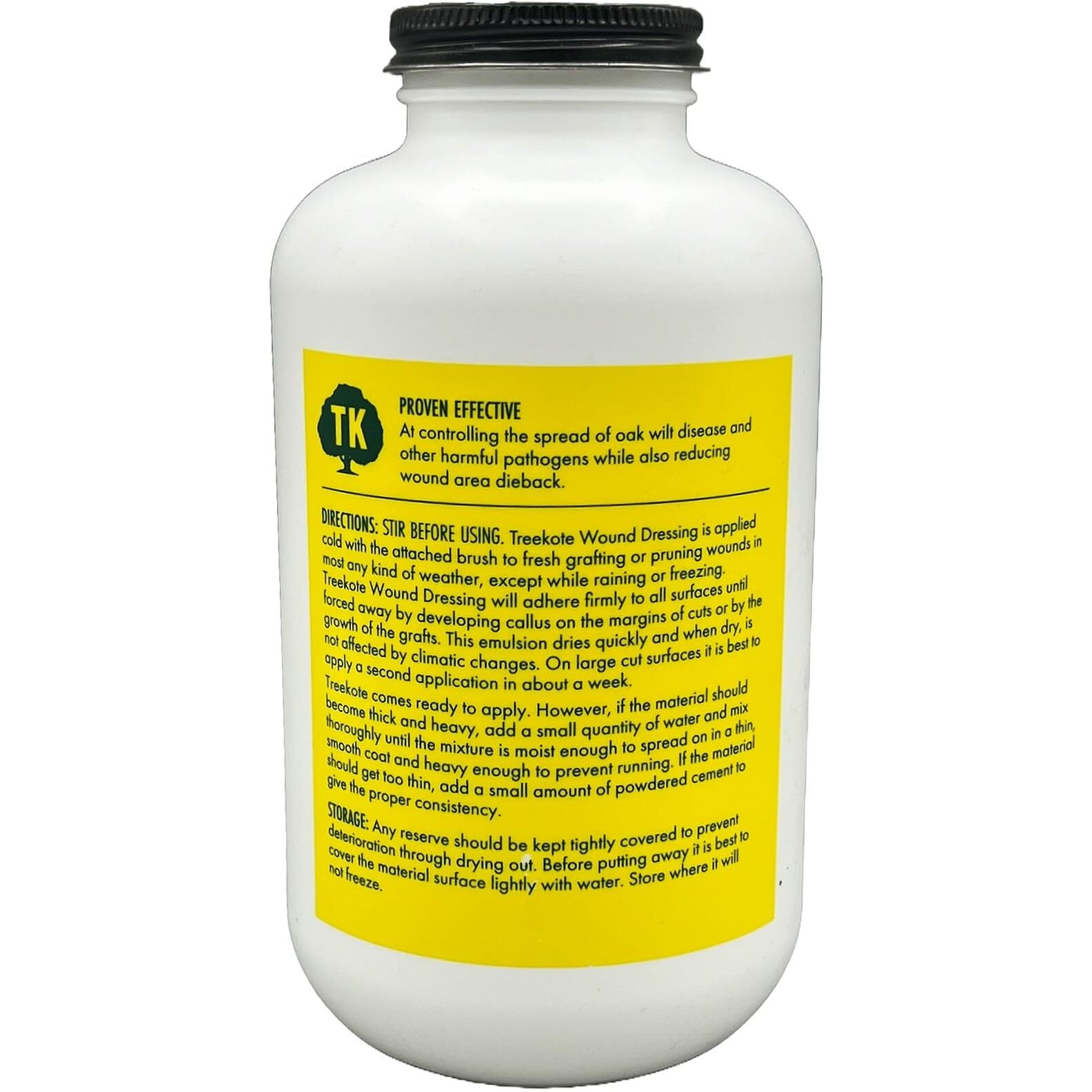 Treekote Wound Dressing Brushtop 32Oz For Trees And Shrubs - Healing Paste And Tree Wound Sealer - Pruning Sealer, Grafting Compound - Bonsai Cut Paste And Sealant For Effective Tree Wound Repair