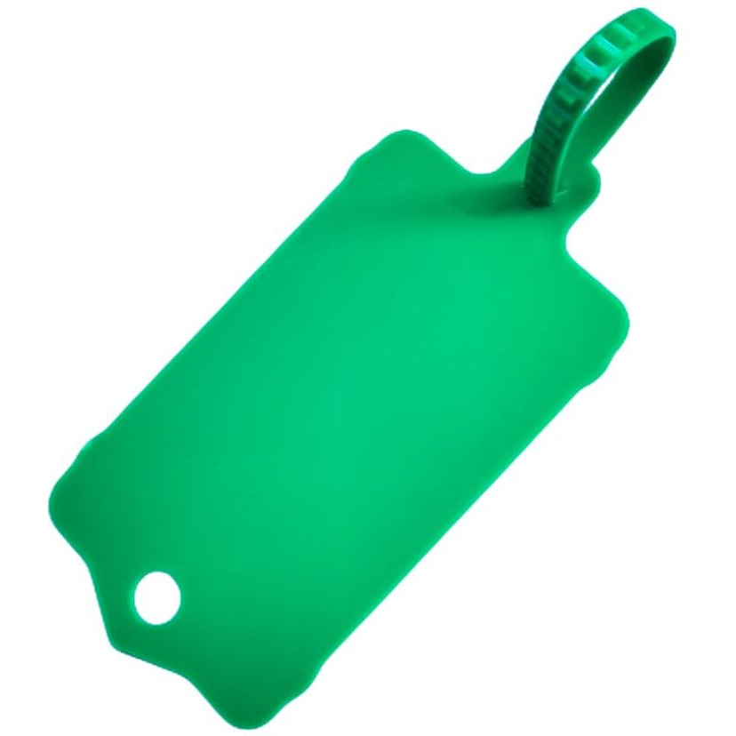 100Pcs Reusable Blank Plastic Tags Ties Key Tags 1.45"*2.48" Serrated Tension Sealing Strap With Large Label Plastic Tie Mark Label Waterproof Hang Sign Write On Tag (Green, 100Pcs)