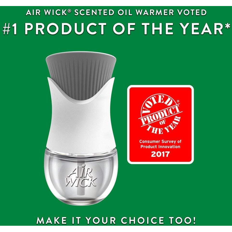 Air Wick Plug In Scented Oil Warmer, White, Essential Oils, Air Freshener, 2 Count (Pack Of 1)