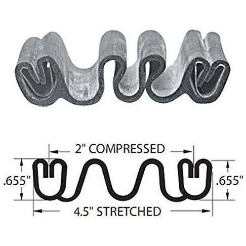 Gordon Glass Slider To Slider Accordion Boot Seal - 20 Ft | Spring Clips Are Facing The Same Direction