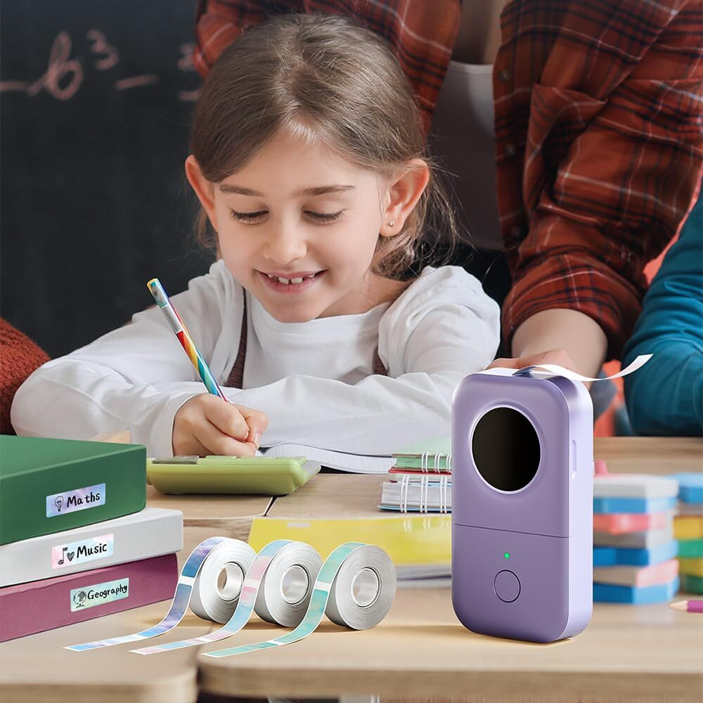 Phomemo D30 Label Makers Machine - Portable Bluetooth Mini Sticker Thermal Label Printer Handheld Rechargeable, Easy To Use For Office Home Organization, Rich Icon Font Multiple Templates