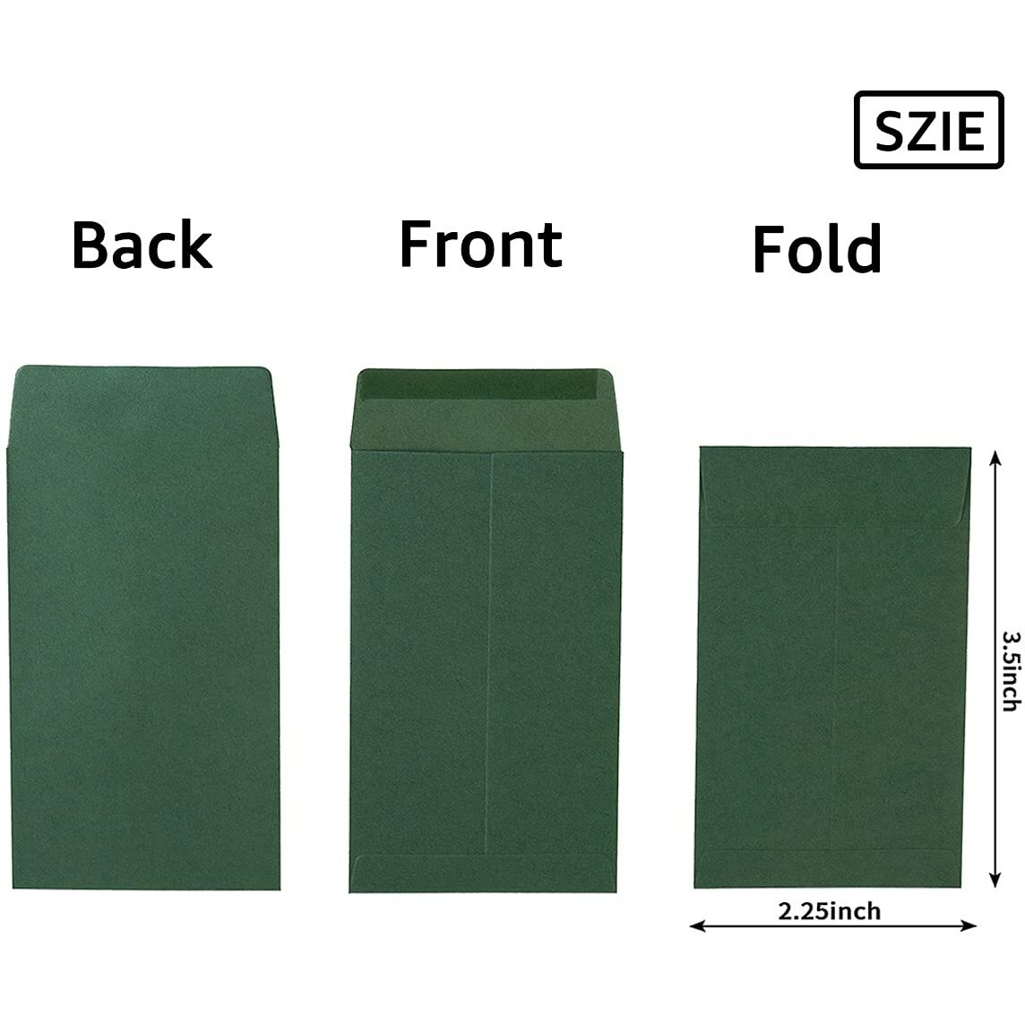 200 Pack Small Coin Envelopes Kraft Paper Seed Envelopes Mini Parts Small Items Stamps Storage Packets Envelopes Self-Adhesive For Garden, Office Or Wedding Gift, (2 1/4 X 3 1/2 Inch, Green)