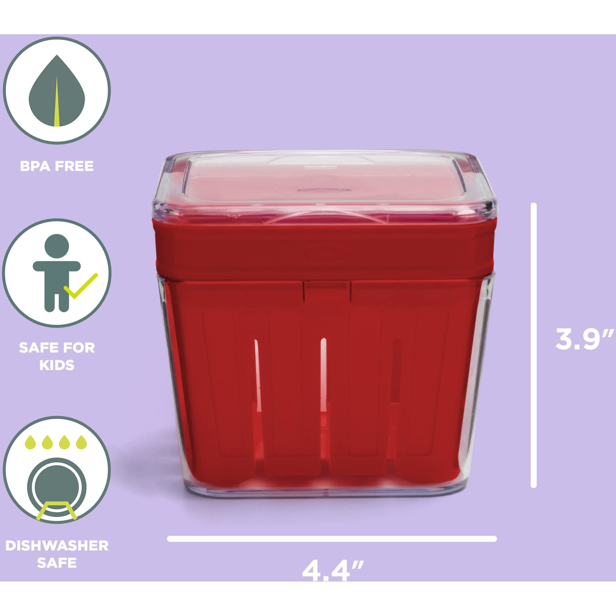 Chef'N Bramble Berry Basket And Colander (1-Quart, Cherry)