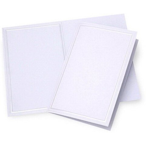 Gartner Studios Pearl White Bifold Wedding Program, Print At Home, 8.5 X 11 Unfolded, 50 Count, Pearl White Border (61407)