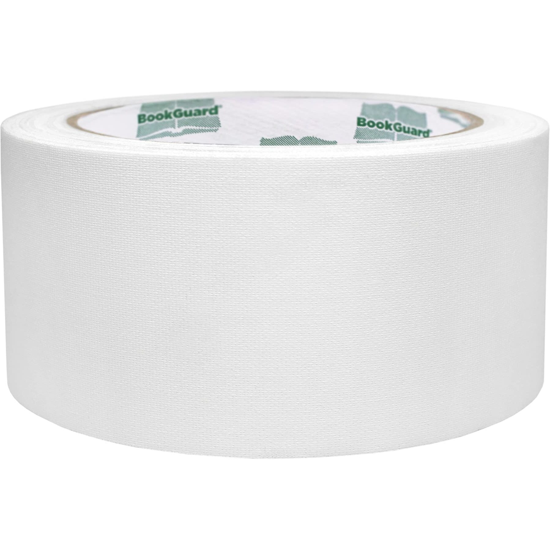 Bookguard 2 Inch Premium Bookbinding Repair Cloth Tape, 15 Yard Roll, White