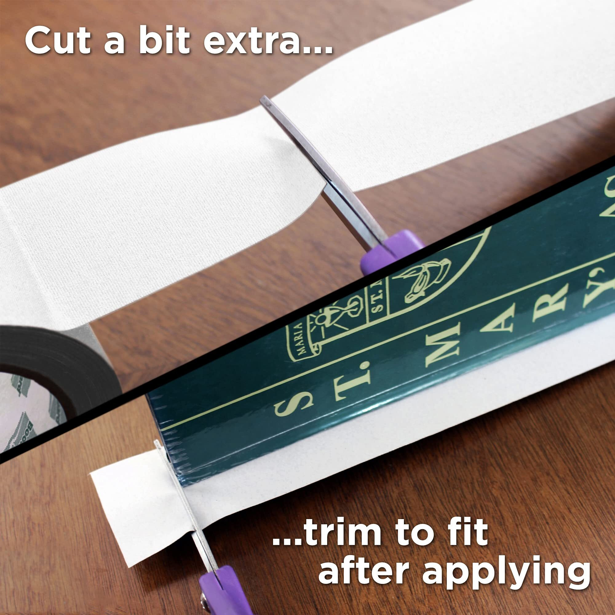 Bookguard 2 Inch Premium Bookbinding Repair Cloth Tape, 15 Yard Roll, White