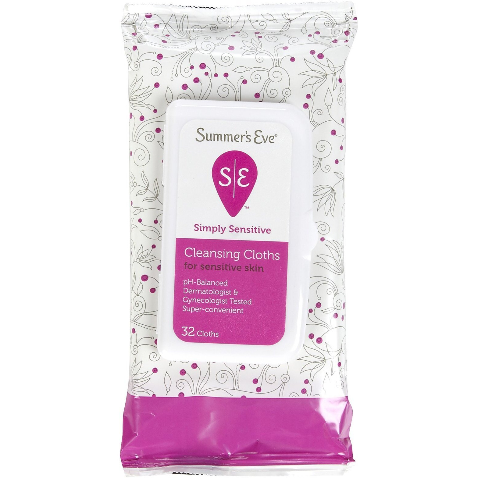 Summer's Eve Cleansing Cloths For Sensitive Skin-32 Ct