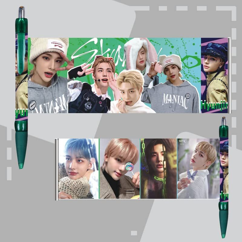 9Pcs Stray-Kids Ballpoint Pens,Stray-Kids Merch Pens Set