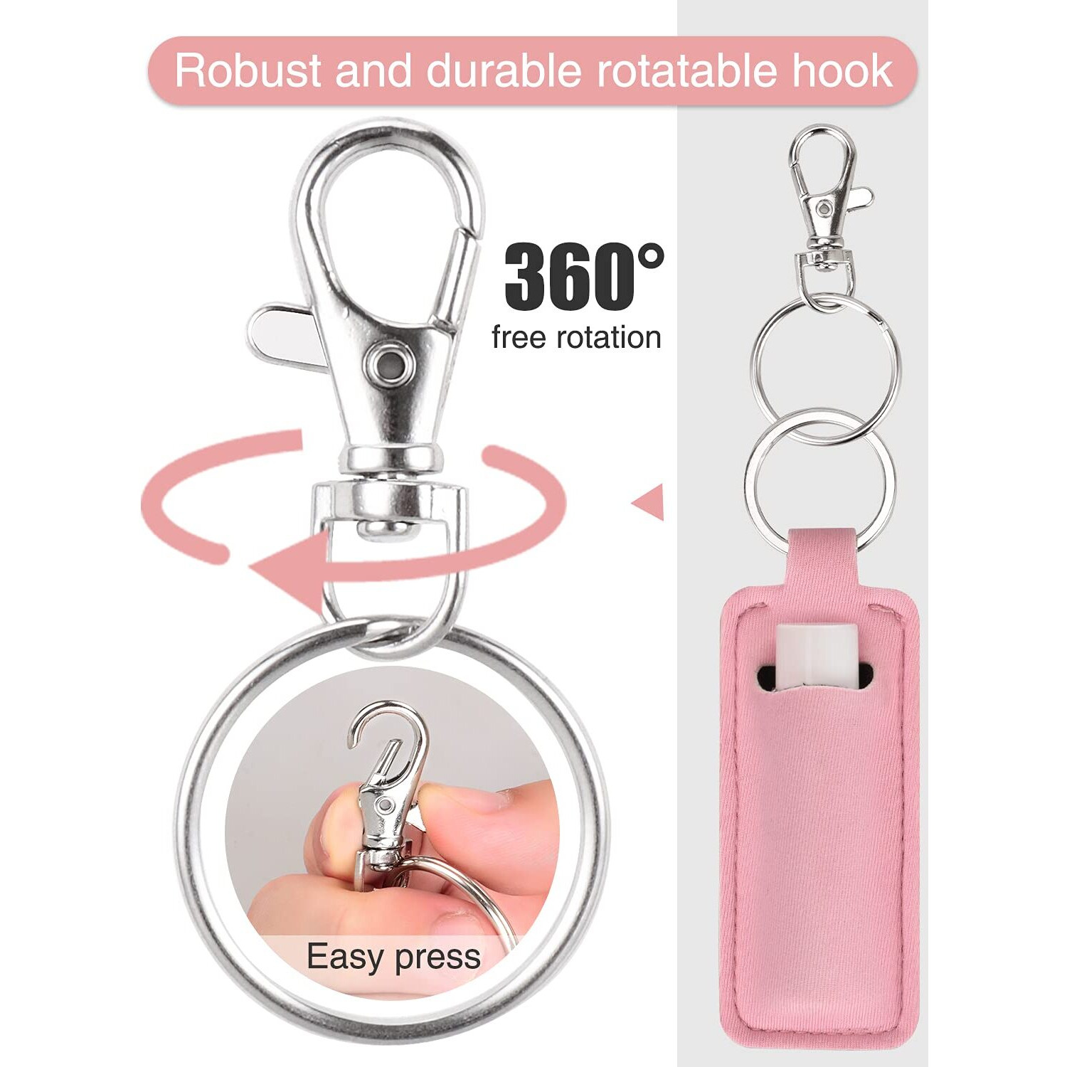 Meiiy Chapstick Holder Lip Balm Sleeve Pouch Chapstick Holder With Clip Lipstick Lip Gloss Holder Stocking Stuffers Gift For Women (7Pcs)