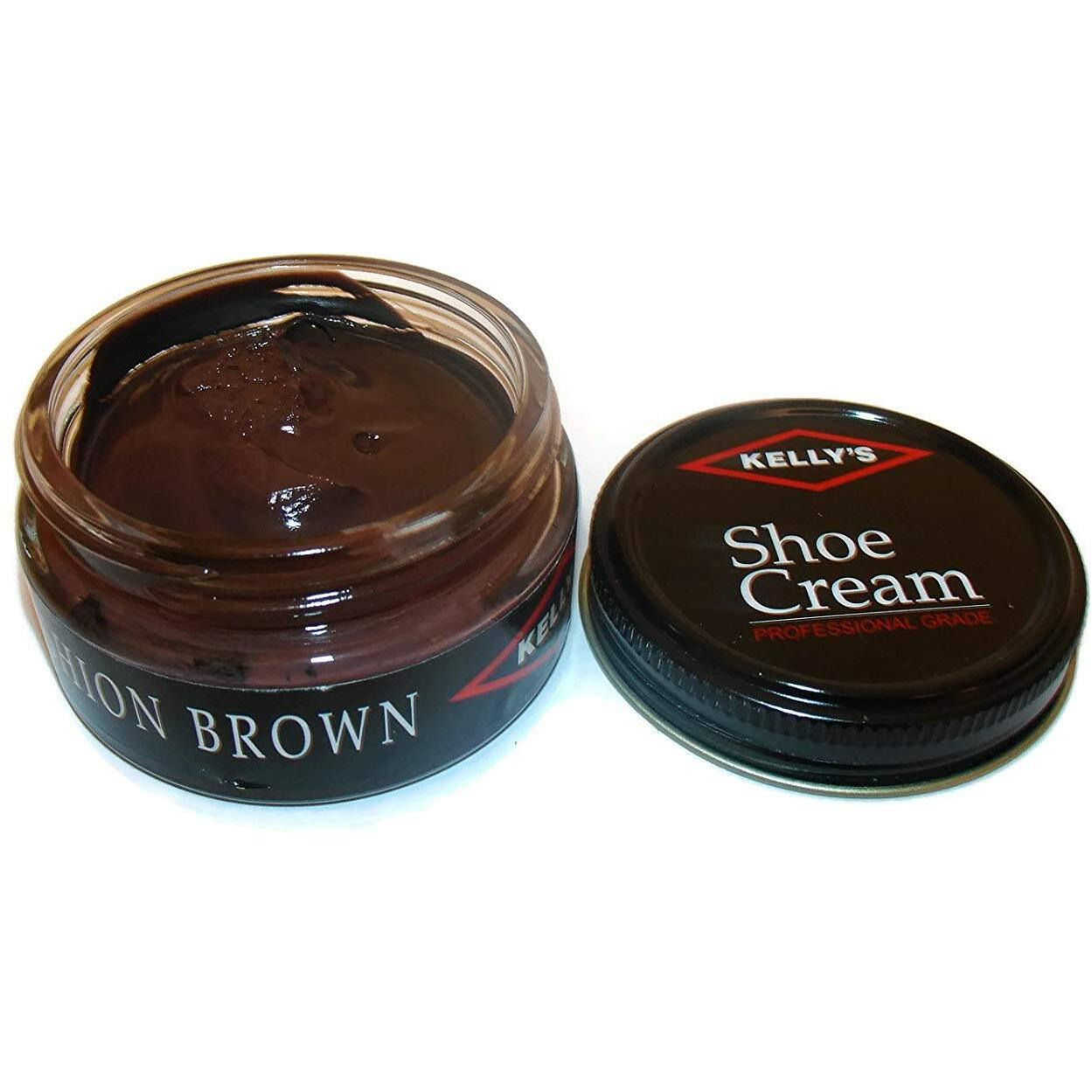 Kelly's Fashion Brown Shoe Polish 1.5 Oz - Professional Leather Shoe Cream