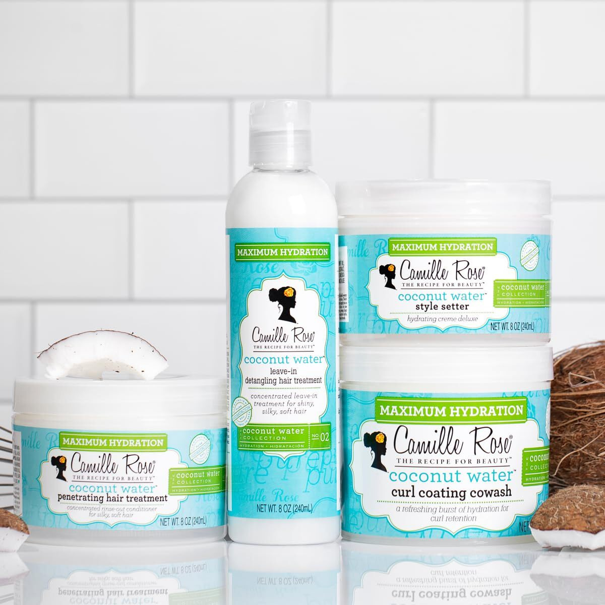 Camille Rose Coconut Water Curl Coating Cowash, 12 Oz