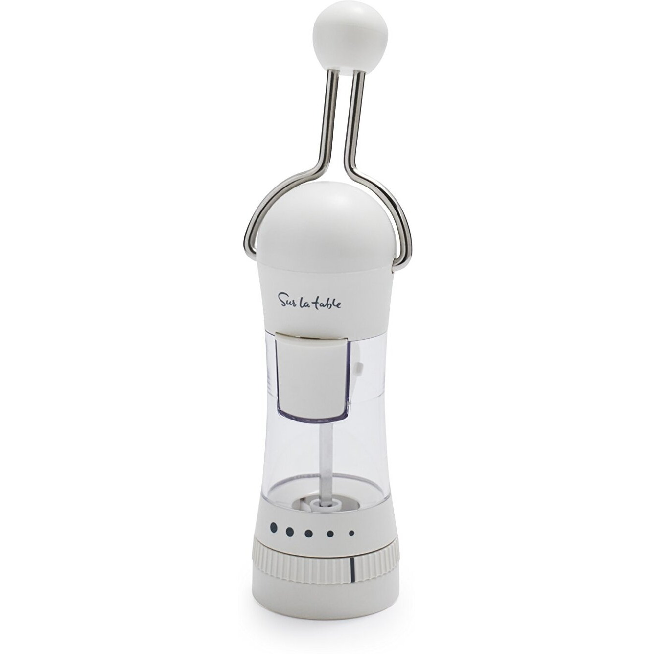 Sur La Table Spice Ratchet Mill Grinder With 5 Coarse Settings, White