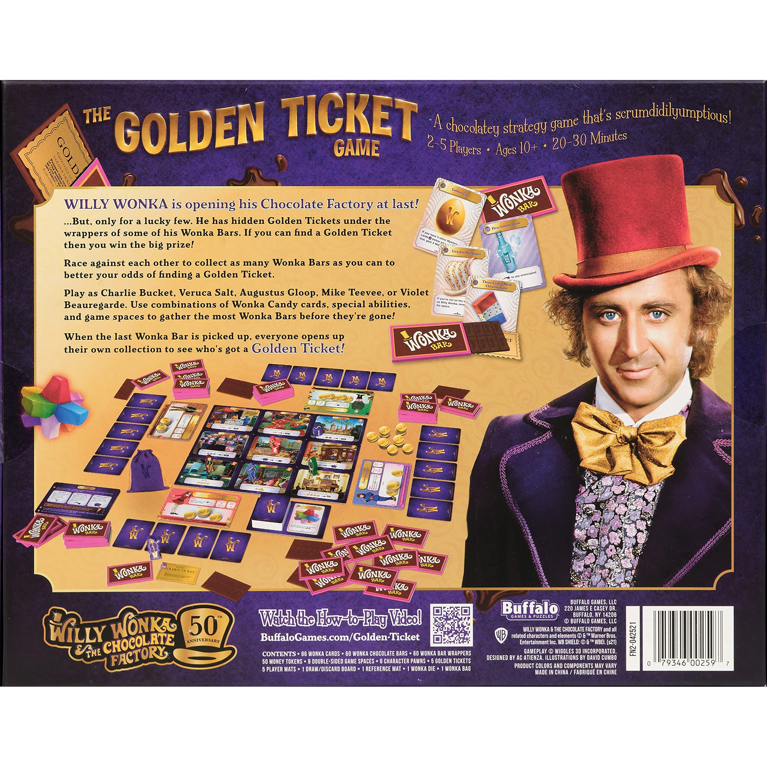 Buffalo Games - Willy Wonka's The Golden Ticket Game, 10 Years