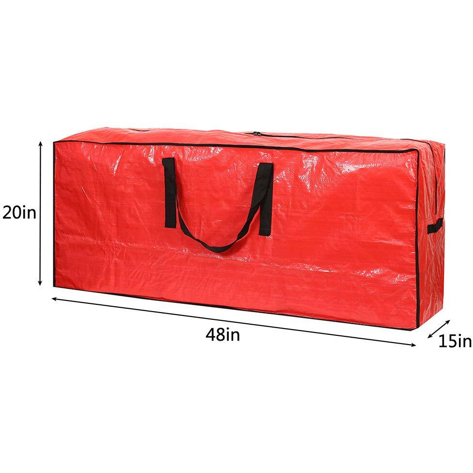 Sattiyrch Christmas Tree Storage Bag - Fits Up To 7.5 Ft Holiday Xmas Disassembled Trees With Durable Reinforced Handles & Dual Zipper - Waterproof Material Protects From Dust,Moisture(Red)