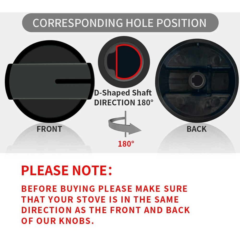 Reyhoar W10339442 Gas Range Knob Black Replacement Part For Whirlpool Range/Stove/Oven- Replaces Wpw10339442, Ps3507188 (1 Pack)